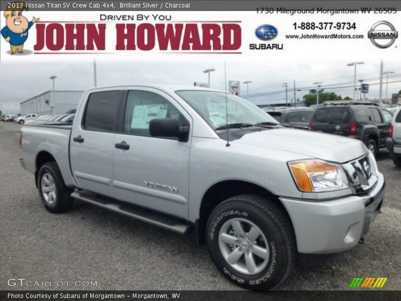 Brilliant Silver / Charcoal 2013 Nissan Titan SV Crew Cab 4x4