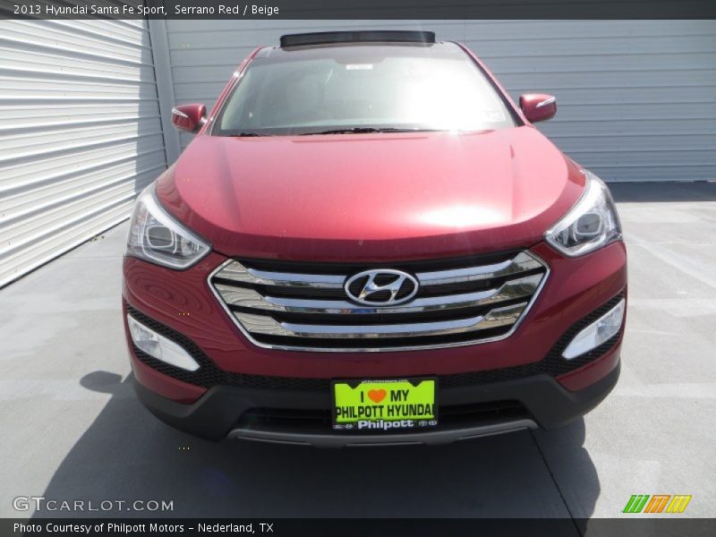 Serrano Red / Beige 2013 Hyundai Santa Fe Sport