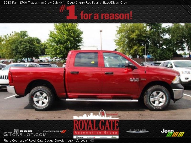 Deep Cherry Red Pearl / Black/Diesel Gray 2013 Ram 1500 Tradesman Crew Cab 4x4