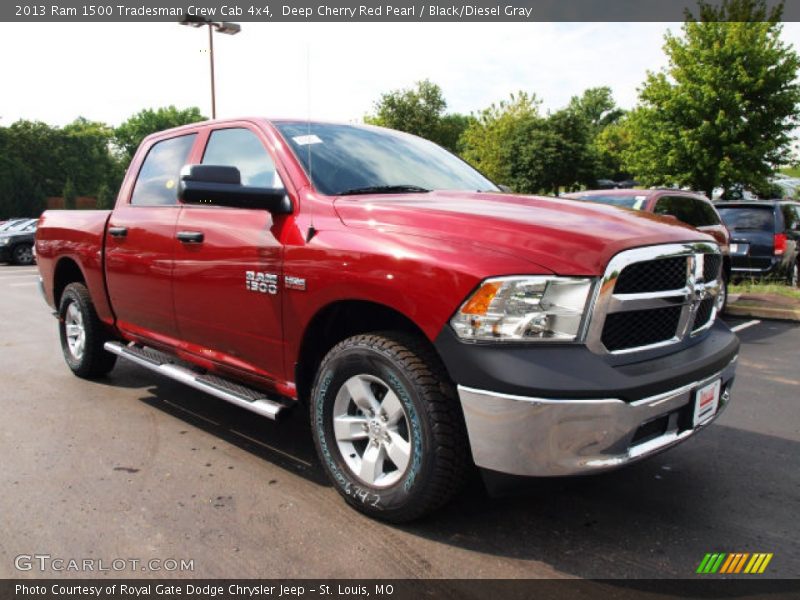 Deep Cherry Red Pearl / Black/Diesel Gray 2013 Ram 1500 Tradesman Crew Cab 4x4