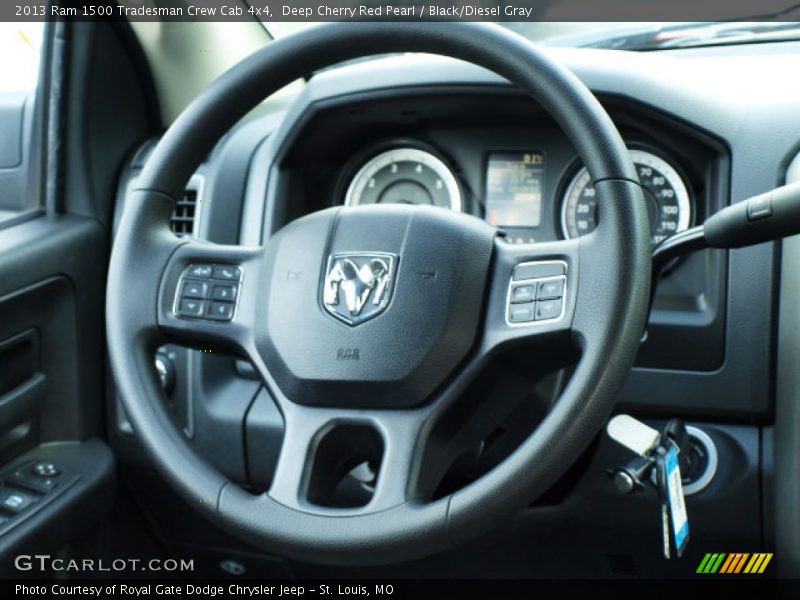 Deep Cherry Red Pearl / Black/Diesel Gray 2013 Ram 1500 Tradesman Crew Cab 4x4