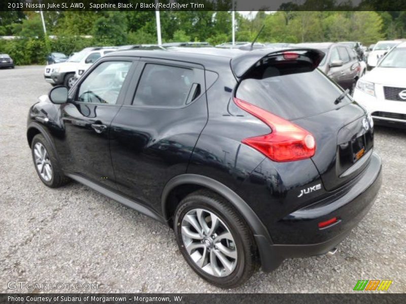 Sapphire Black / Black/Red/Silver Trim 2013 Nissan Juke SL AWD