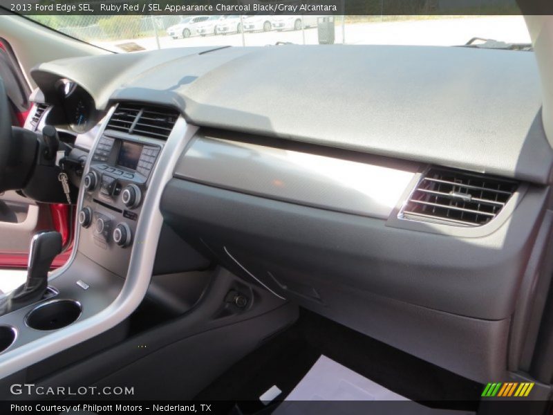 Ruby Red / SEL Appearance Charcoal Black/Gray Alcantara 2013 Ford Edge SEL
