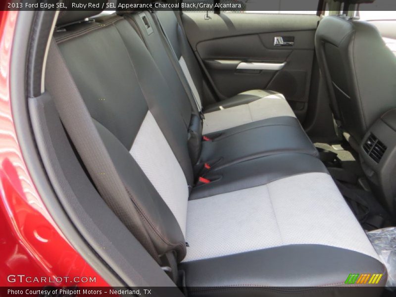 Ruby Red / SEL Appearance Charcoal Black/Gray Alcantara 2013 Ford Edge SEL