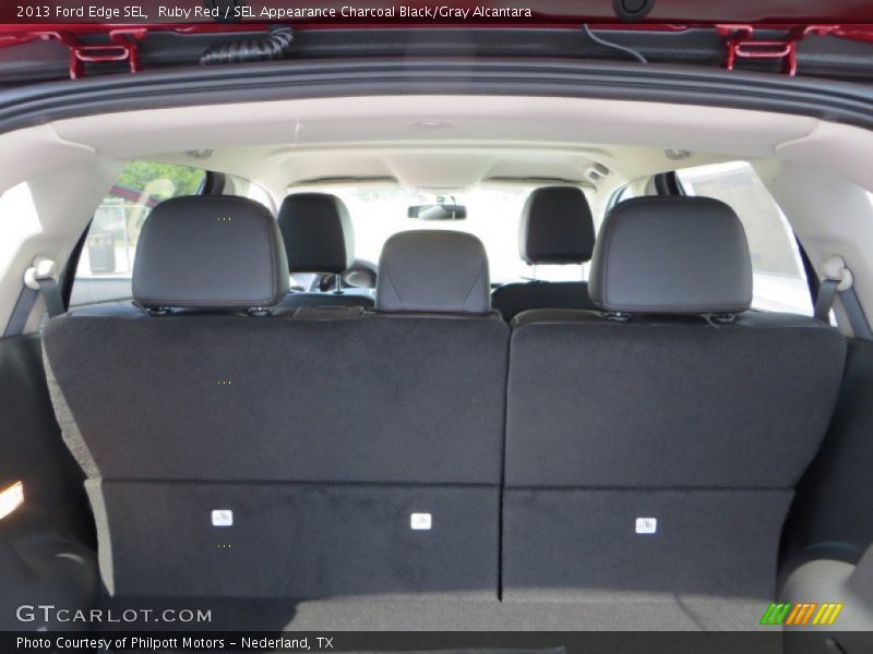 Ruby Red / SEL Appearance Charcoal Black/Gray Alcantara 2013 Ford Edge SEL
