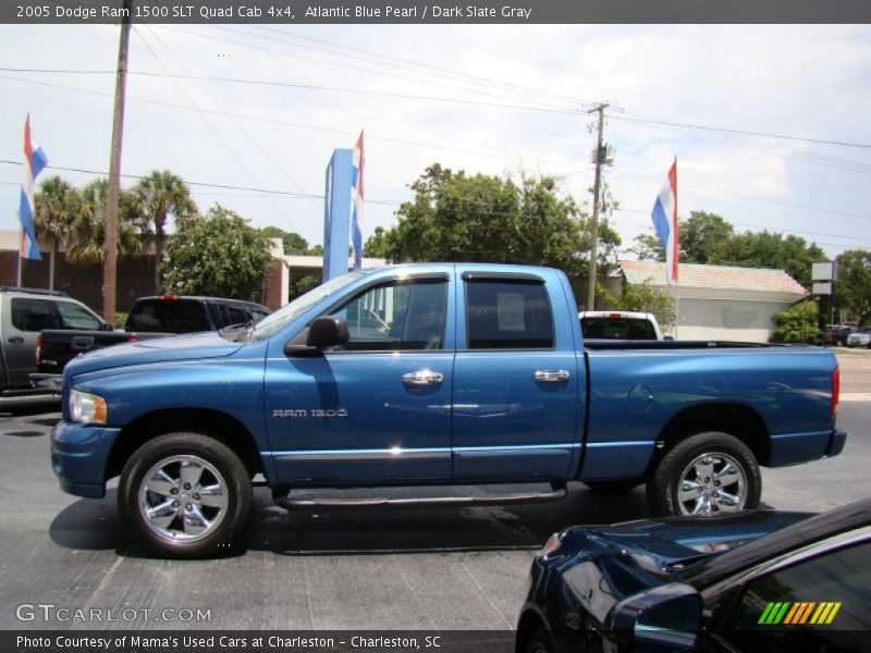 Atlantic Blue Pearl / Dark Slate Gray 2005 Dodge Ram 1500 SLT Quad Cab 4x4