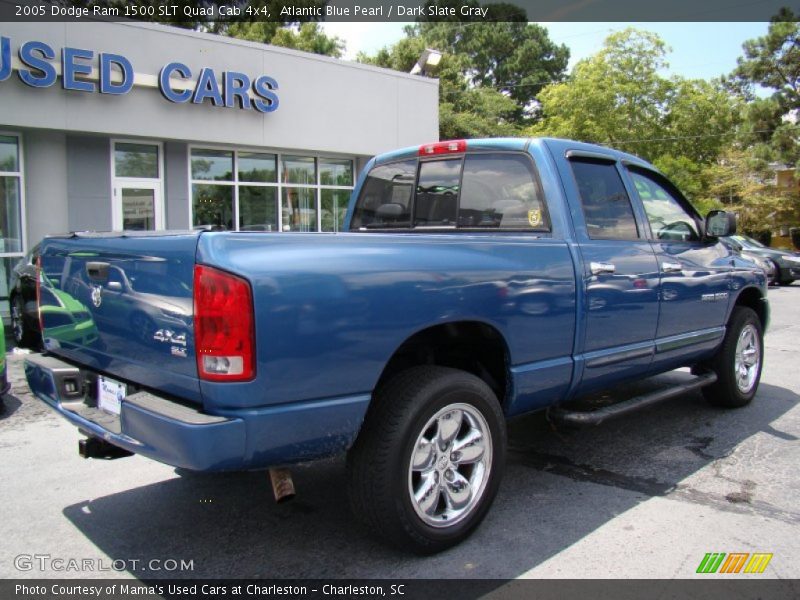 Atlantic Blue Pearl / Dark Slate Gray 2005 Dodge Ram 1500 SLT Quad Cab 4x4