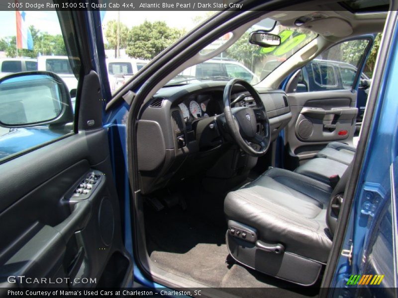 Atlantic Blue Pearl / Dark Slate Gray 2005 Dodge Ram 1500 SLT Quad Cab 4x4