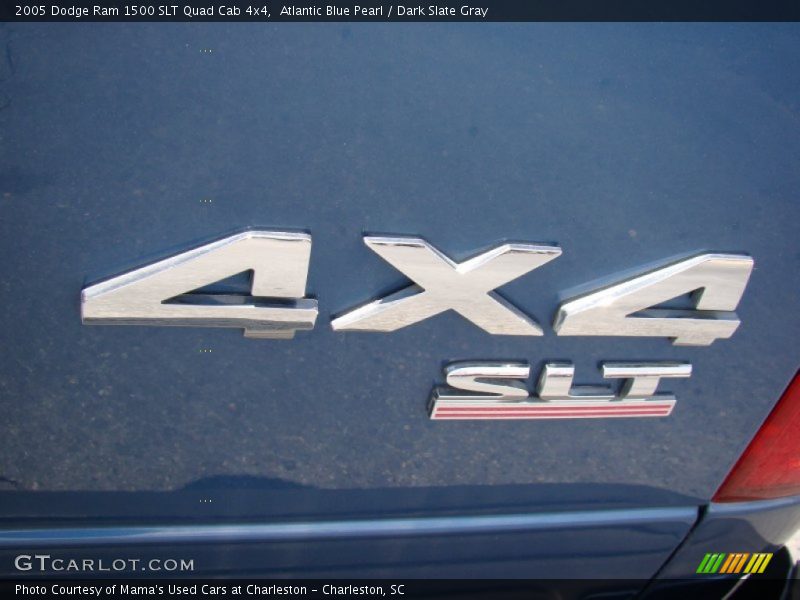 Atlantic Blue Pearl / Dark Slate Gray 2005 Dodge Ram 1500 SLT Quad Cab 4x4