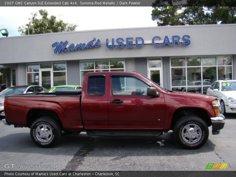 Sonoma Red Metallic / Dark Pewter 2007 GMC Canyon SLE Extended Cab 4x4