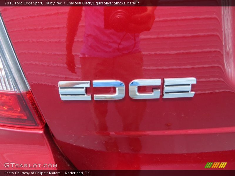 Ruby Red / Charcoal Black/Liquid Silver Smoke Metallic 2013 Ford Edge Sport