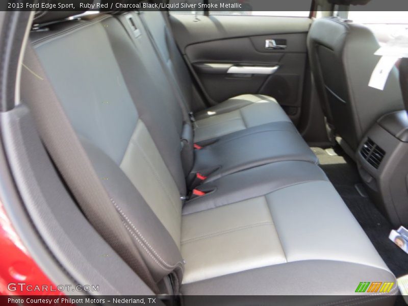 Ruby Red / Charcoal Black/Liquid Silver Smoke Metallic 2013 Ford Edge Sport