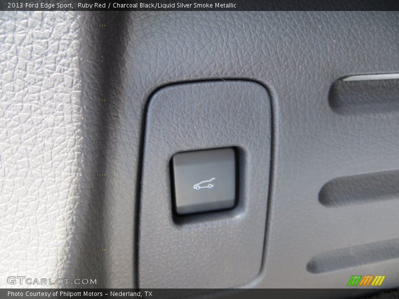 Ruby Red / Charcoal Black/Liquid Silver Smoke Metallic 2013 Ford Edge Sport