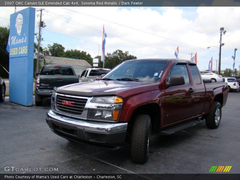 Sonoma Red Metallic / Dark Pewter 2007 GMC Canyon SLE Extended Cab 4x4