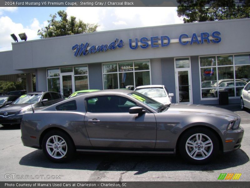 Sterling Gray / Charcoal Black 2014 Ford Mustang V6 Premium Coupe