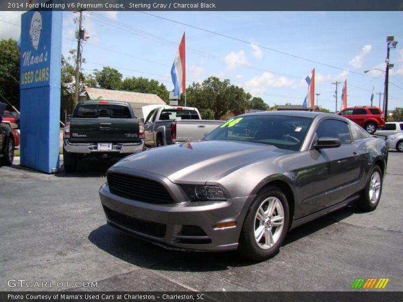 Sterling Gray / Charcoal Black 2014 Ford Mustang V6 Premium Coupe