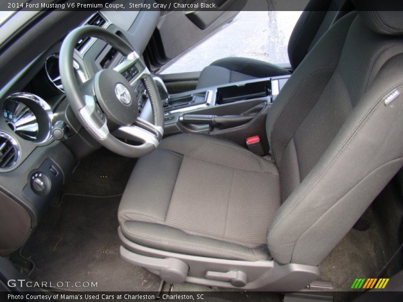 Sterling Gray / Charcoal Black 2014 Ford Mustang V6 Premium Coupe