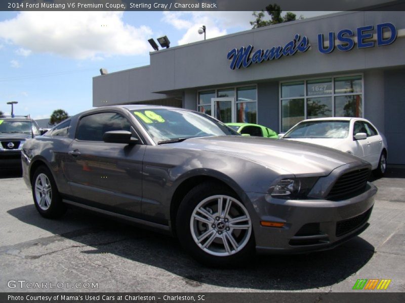 Sterling Gray / Charcoal Black 2014 Ford Mustang V6 Premium Coupe