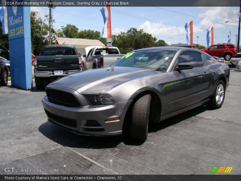 Sterling Gray / Charcoal Black 2014 Ford Mustang V6 Premium Coupe