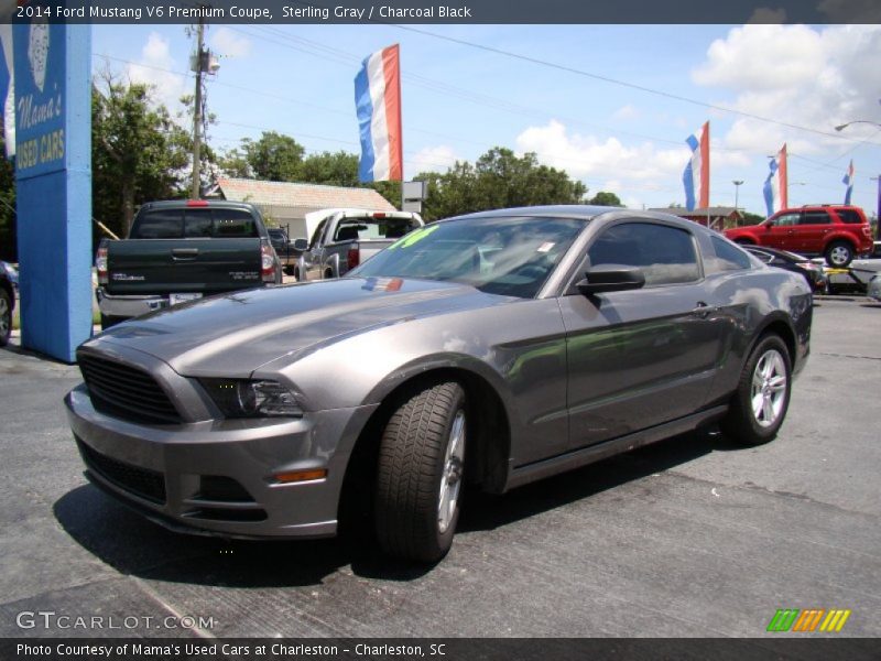 Sterling Gray / Charcoal Black 2014 Ford Mustang V6 Premium Coupe
