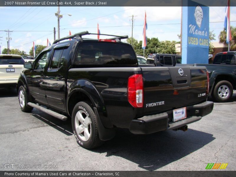 Super Black / Steel 2007 Nissan Frontier LE Crew Cab 4x4