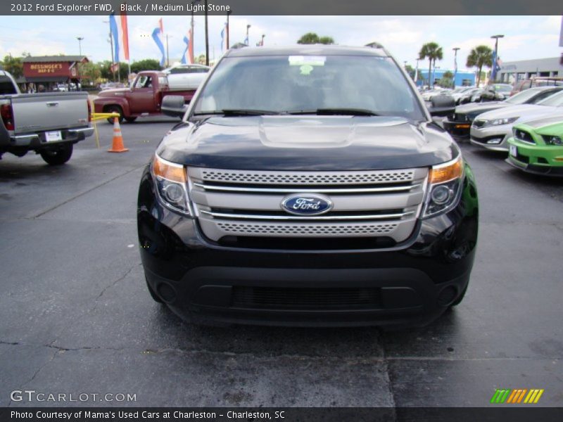 Black / Medium Light Stone 2012 Ford Explorer FWD