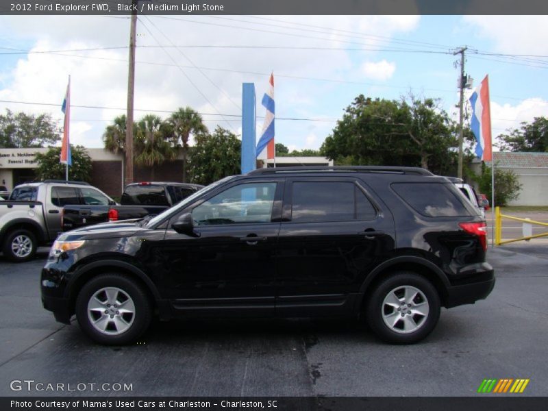 Black / Medium Light Stone 2012 Ford Explorer FWD