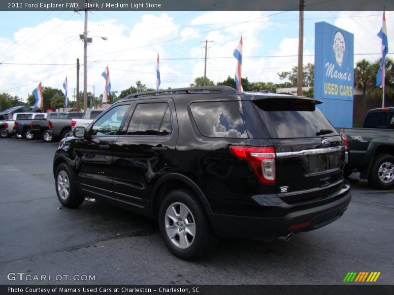 Black / Medium Light Stone 2012 Ford Explorer FWD
