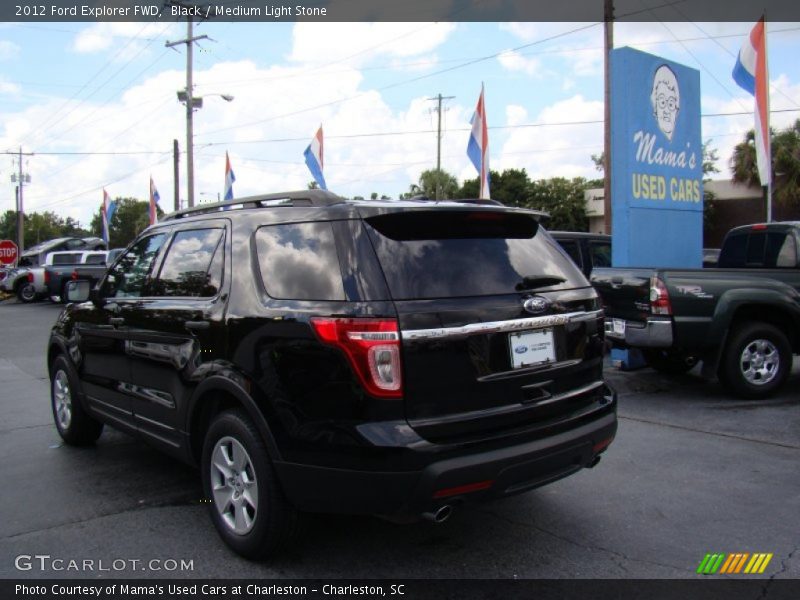 Black / Medium Light Stone 2012 Ford Explorer FWD