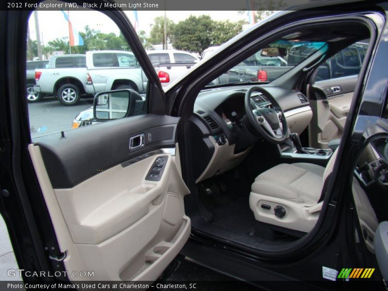 Black / Medium Light Stone 2012 Ford Explorer FWD