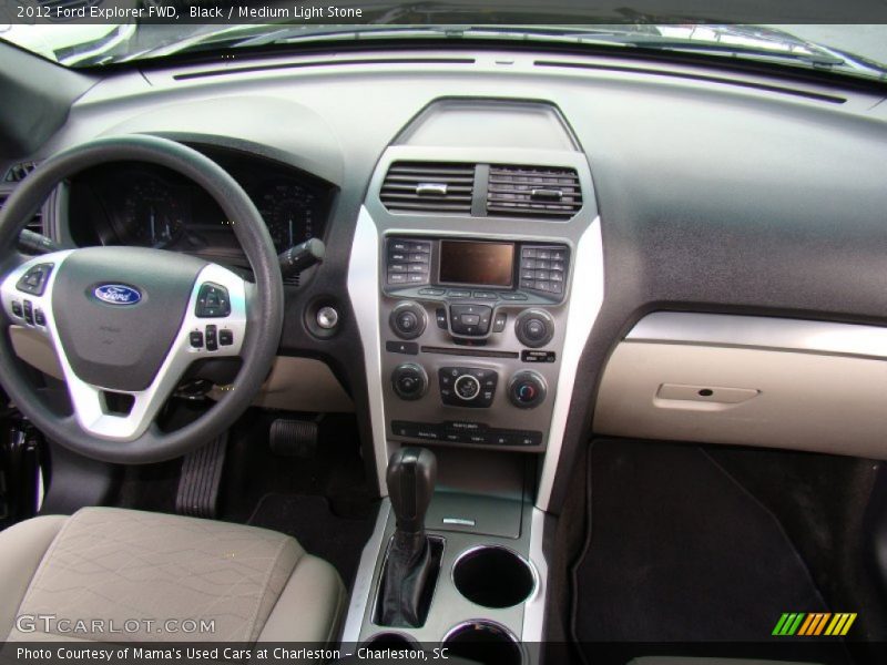 Black / Medium Light Stone 2012 Ford Explorer FWD