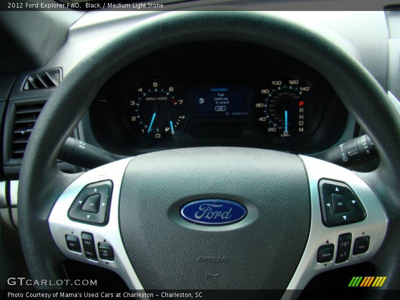 Black / Medium Light Stone 2012 Ford Explorer FWD