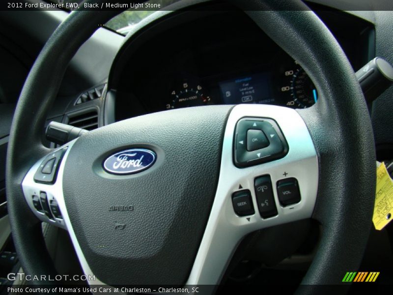 Black / Medium Light Stone 2012 Ford Explorer FWD