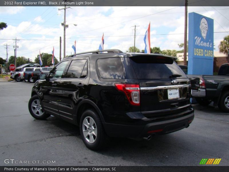 Black / Medium Light Stone 2012 Ford Explorer FWD