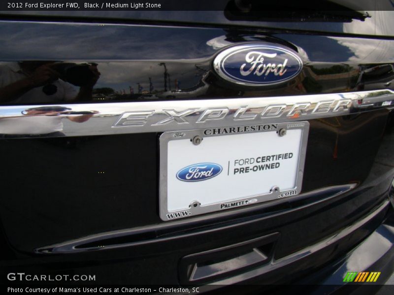 Black / Medium Light Stone 2012 Ford Explorer FWD