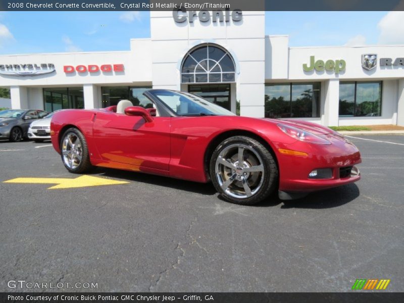 Crystal Red Metallic / Ebony/Titanium 2008 Chevrolet Corvette Convertible