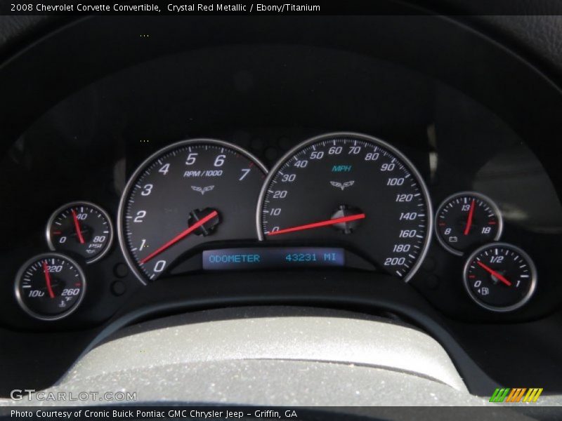 Crystal Red Metallic / Ebony/Titanium 2008 Chevrolet Corvette Convertible
