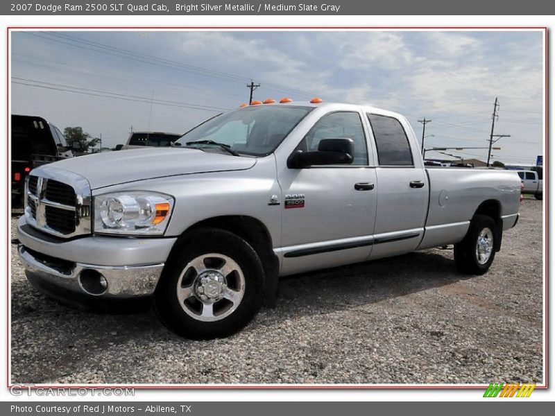 Bright Silver Metallic / Medium Slate Gray 2007 Dodge Ram 2500 SLT Quad Cab