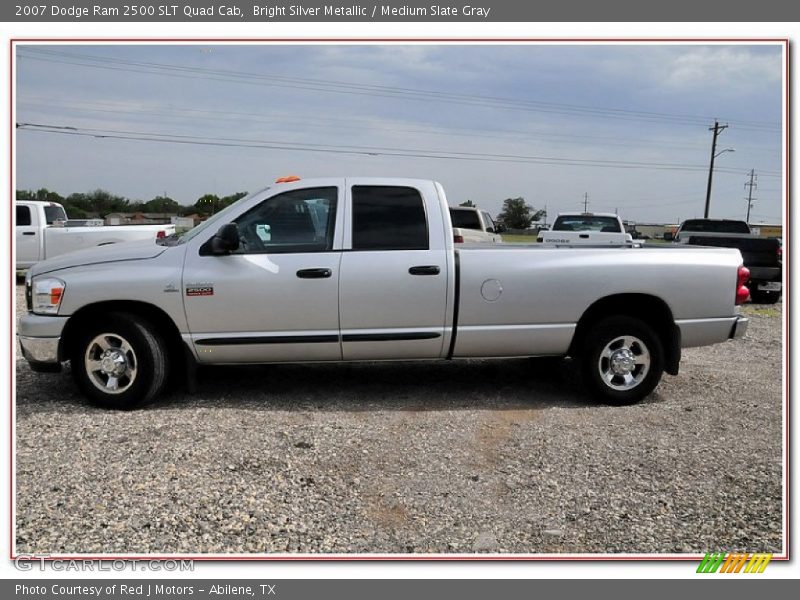 Bright Silver Metallic / Medium Slate Gray 2007 Dodge Ram 2500 SLT Quad Cab