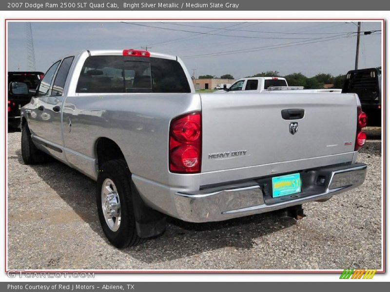 Bright Silver Metallic / Medium Slate Gray 2007 Dodge Ram 2500 SLT Quad Cab