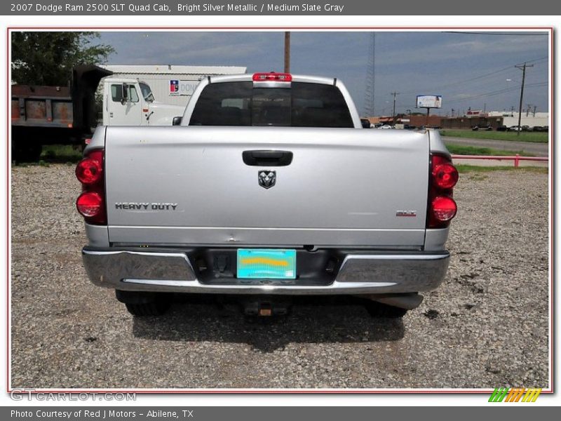 Bright Silver Metallic / Medium Slate Gray 2007 Dodge Ram 2500 SLT Quad Cab