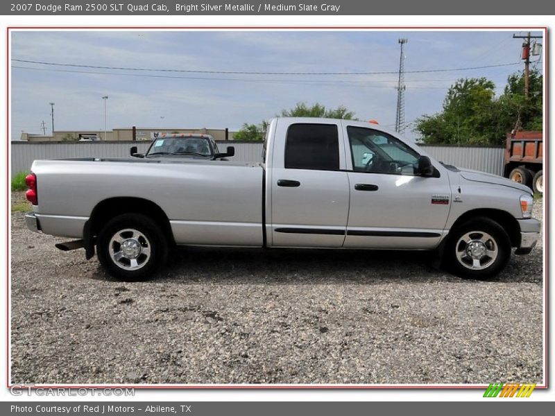 Bright Silver Metallic / Medium Slate Gray 2007 Dodge Ram 2500 SLT Quad Cab