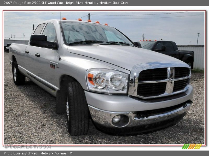 Bright Silver Metallic / Medium Slate Gray 2007 Dodge Ram 2500 SLT Quad Cab