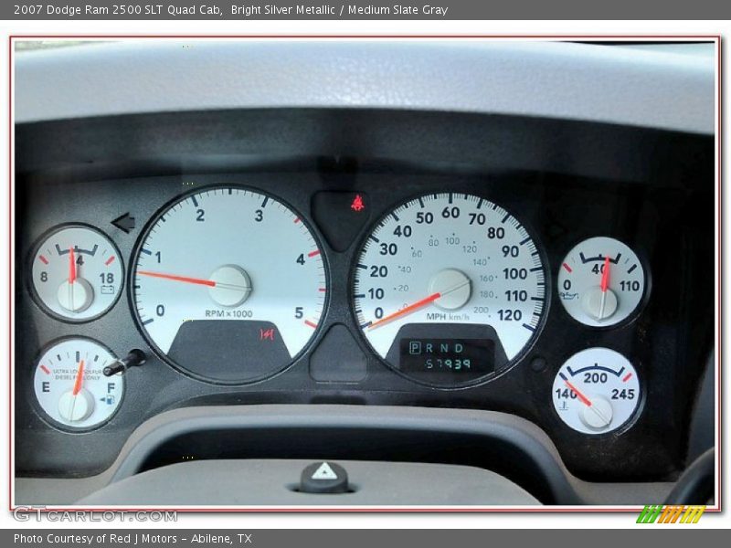 Bright Silver Metallic / Medium Slate Gray 2007 Dodge Ram 2500 SLT Quad Cab