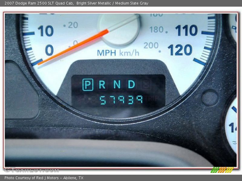 Bright Silver Metallic / Medium Slate Gray 2007 Dodge Ram 2500 SLT Quad Cab
