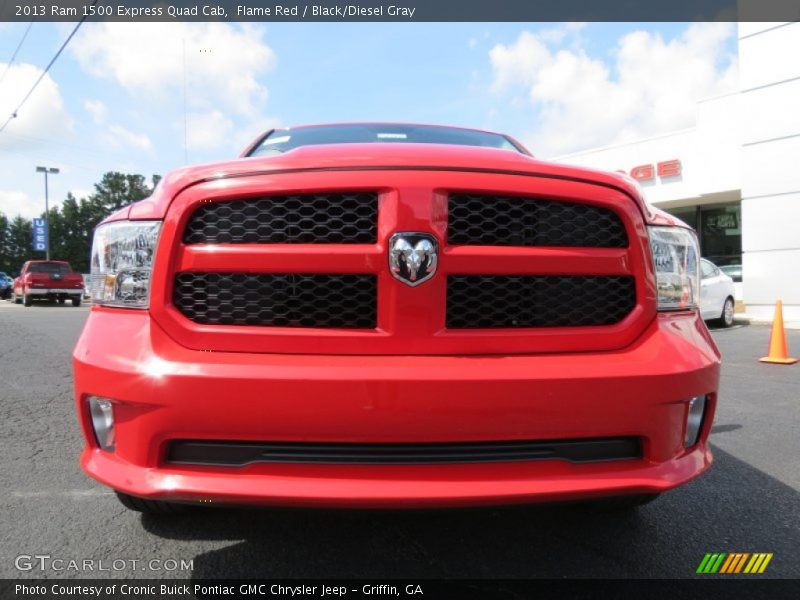 Flame Red / Black/Diesel Gray 2013 Ram 1500 Express Quad Cab