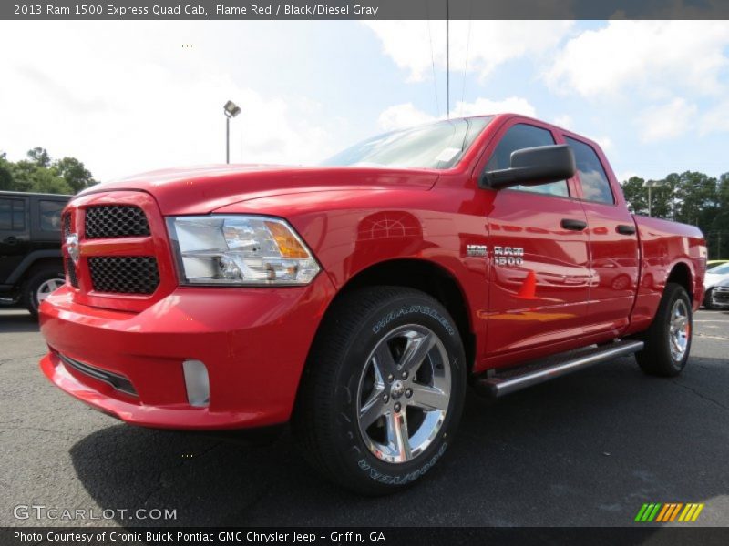 Flame Red / Black/Diesel Gray 2013 Ram 1500 Express Quad Cab