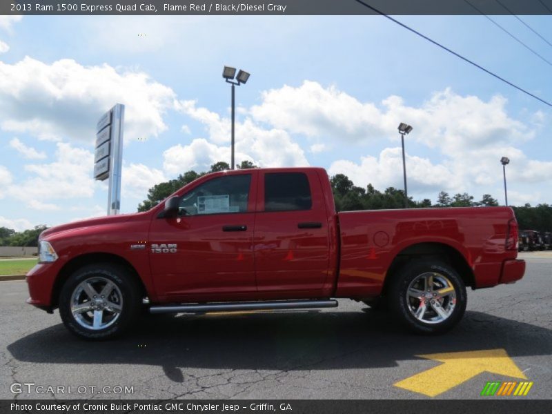 Flame Red / Black/Diesel Gray 2013 Ram 1500 Express Quad Cab