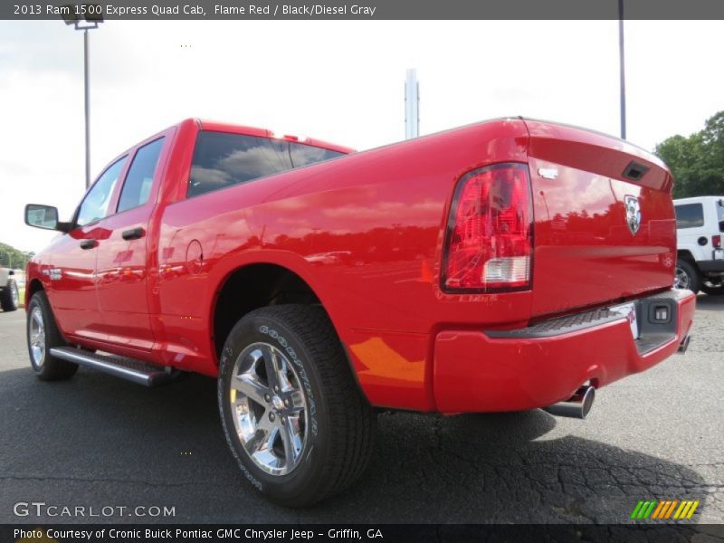 Flame Red / Black/Diesel Gray 2013 Ram 1500 Express Quad Cab