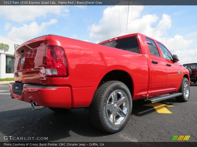 Flame Red / Black/Diesel Gray 2013 Ram 1500 Express Quad Cab
